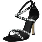 Reduzierte Schwarze Michael Kors Celia Pfennigabsatz High-Heel Pumps aus Leder für Damen Größe 37 mit Absatzhöhe über 9cm 