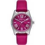 Michael Kors Uhr - Lexington Three-Hand Leather Watch - Gr. unisize - in Rosa - für Damen