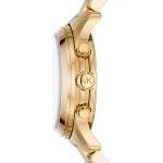 Goldene Michael Kors Runway Damenarmbanduhren aus Gold mit Chronograph-Zifferblatt 