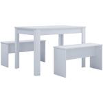 Weiße Tischgruppen aus Holz 