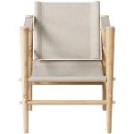 Beige Lounge Sessel aus Bambus 