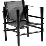 Schwarze Lounge Sessel aus Bambus 