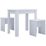 Weiße Tischgruppen aus Holz 