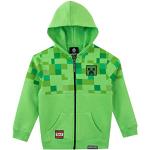 Grüne Minecraft Kinderkapuzenpullover & Kinderkapuzensweater aus Baumwolle für Jungen Größe 116 