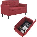 Reduzierte Rote Moderne Zweisitzer-Sofas mit Stauraum 