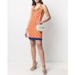 Reduzierte Orange Ärmellose MOSCHINO Mini U-Ausschnitt Partykleider Orangen aus Baumwolle für Damen Größe S 