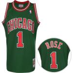 Mitchell and Ness NBA Chicago Bulls Swingman 2.0 Derrick Rose Herren Trikot grün / rot Gr. XXL