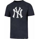 Marineblaue Baseball-Shirts New York aus Baumwolle für Herren 