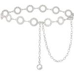 Silberne Taillengürtel mit Strass aus Denim für Damen Länge 115 zur Hochzeit 