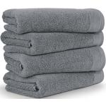 Silberne Möve Handtuch Sets aus Baumwolle 4 Teile 