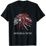 Mohawk Indianer Flagge Geld-Kopfschmuck T-Shirt