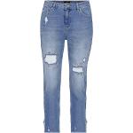 Blaue Monari Slim Jeans aus Elastan für Damen Größe S 