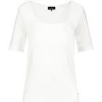 Cremefarbene Monari T-Shirts aus Lyocell für Damen Größe XS 