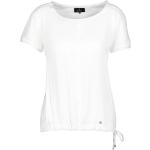 Weiße Monari Rundhals-Auschnitt T-Shirts für Damen Größe M 