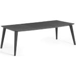 Mondo Viro Tisch aus Kunstharz 12 Plätze Lima Holzoptik für Garten 313 x 98 cm 74h (Graphit)