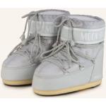 Reduzierte Hellgraue Moon Boot Icon Winterstiefel & Winter Boots Schnürung für Damen Größe 33 