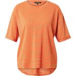 Orange Gestreifte Kurzärmelige MORE & MORE T-Shirts Orangen mit Glitzer aus Jersey für Damen Größe XS 