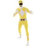 Gelbe Power Rangers Halloween Morphsuits Handwäsche für Herren Größe M 