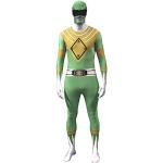 Grüne Power Rangers Halloween Morphsuits Handwäsche für Herren Größe XL 