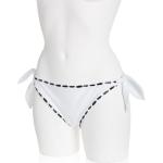 Reduzierte Weiße Print MOSCHINO Bikinislips & Bikinihosen aus Elastan für Damen Größe XL 