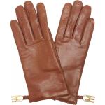 Braune MOSCHINO Damenhandschuhe aus Leder Größe 7.5 