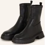 Reduzierte Schwarze Klassische Blockabsatz Stiefel mit Absatz Reißverschluss für Damen Größe 42 