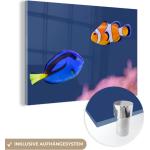 MuchoWow® Glasbilder - Bilder auf Wandbild - Foto auf Glas Fisch - Wasser - Nemo 120x80 cm Wanddekoration aus Glas - Acrylglasbild - Acrylbilder - ildung