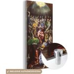 MuchoWow® Glasbilder - Bilder auf Wandbild - Foto auf Glas Pfingsten - El Greco Gemälde 60x120 cm Wanddekoration aus Glas - Acrylglasbild - Acrylbilder - Schlafzimmer - Bilder