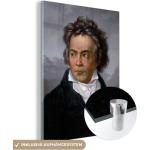 MuchoWow® Glasbilder - Bilder auf Wandbild - Foto auf Glas Vintage-Porträt von Beethoven 90x120 cm Wanddekoration aus Glas - Acrylglasbild - Acrylbilder - Acrylglas - Foto