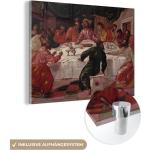MuchoWow® Große Glasbilder - Bilder auf Wandbild - Foto auf Glas Das letzte Abendmahl - El Greco Gemälde 120x90 cm Wanddekoration aus Glas - Acrylglasbild - Acrylbilder - Lebensraum