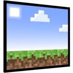 Bunte Minecraft Poster aus Kunststoff mit Rahmen 
