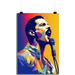 Musik Poster - Freddie Mercury Poster - Pop Art Poster - Musiklegende Poster - 61x91cm - Perfekt zum Einrahmen