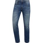 Reduzierte Blaue Slim Jeans tapered aus Elastan für Herren Weite 32, Länge 34 