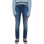 Blaue Print Mustang Slim Jeans aus Elastan für Damen Größe XS 