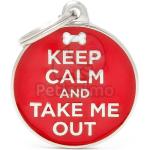 Meme / Theme Keep calm and carry on Charms graviert 