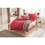 Rote Romantische My Home Bettwäsche & Bettbezüge aus Flanell 135x200 cm 