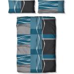 Blaue Gestreifte Moderne My Home Bettwäsche & Bettbezüge Afrika aus Baumwolle 135x200 cm 2 Teile 