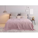 Rosa My Home Mira Tagesdecken & Bettüberwürfe aus Baumwolle 250x250 cm 