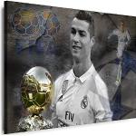 Myartstyle - Bilder Cristiano Ronaldo Fußball 60 x 40 cm Leinwandbilder XXL - 1 Teilige Wandbilder Kunstdrucke w-a-2031-1