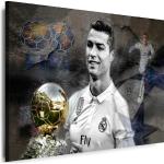 Myartstyle - Bilder Cristiano Ronaldo Fußball 70 x 50 cm Leinwandbilder XXL - 1 Teilige Wandbilder Kunstdrucke w-a-2031-2