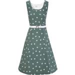 Grüne Blumen Druckkleider & bedruckte Kleider mit Gürtel für Damen Größe XS 