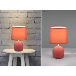 Orange Skandinavische Nachttischlampen & Nachttischleuchten Orangen aus Keramik 