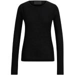 Schwarze Langärmelige HUGO BOSS BOSS Naomi Campbell Longsleeves & Langarmshirts aus Jersey für Damen Größe S 