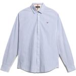 Reduzierte Hellblaue Langärmelige NAPAPIJRI Button Down Hemden aus Baumwolle für Herren Größe XXL 