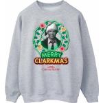 Graue Langärmelige Weihnachtspullover & Christmas Sweater aus Jersey für Herren Größe M 