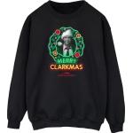 Schwarze Langärmelige Weihnachtspullover & Christmas Sweater aus Jersey für Herren Größe L 