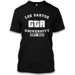 net-shirts T-Shirt mit Los Santos College Aufdruck Inspired by GTA V, Größe M, Schwarz