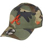 New Era Atlanta Braves MLB Rear Logo Woodland Camo/Orange 9Forty Adjustable Cap - One-Size