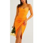Orange Ärmellose Rückenfreie Kleider Orangen für Damen Größe XS 