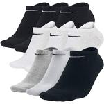 Nike 9 Paar Everyday Sneaker Socken Weiß Grau Schwarz Unisex Füßling SX7678, Farbe:schwarz/bunt/weiss, Socken Neu:38-42